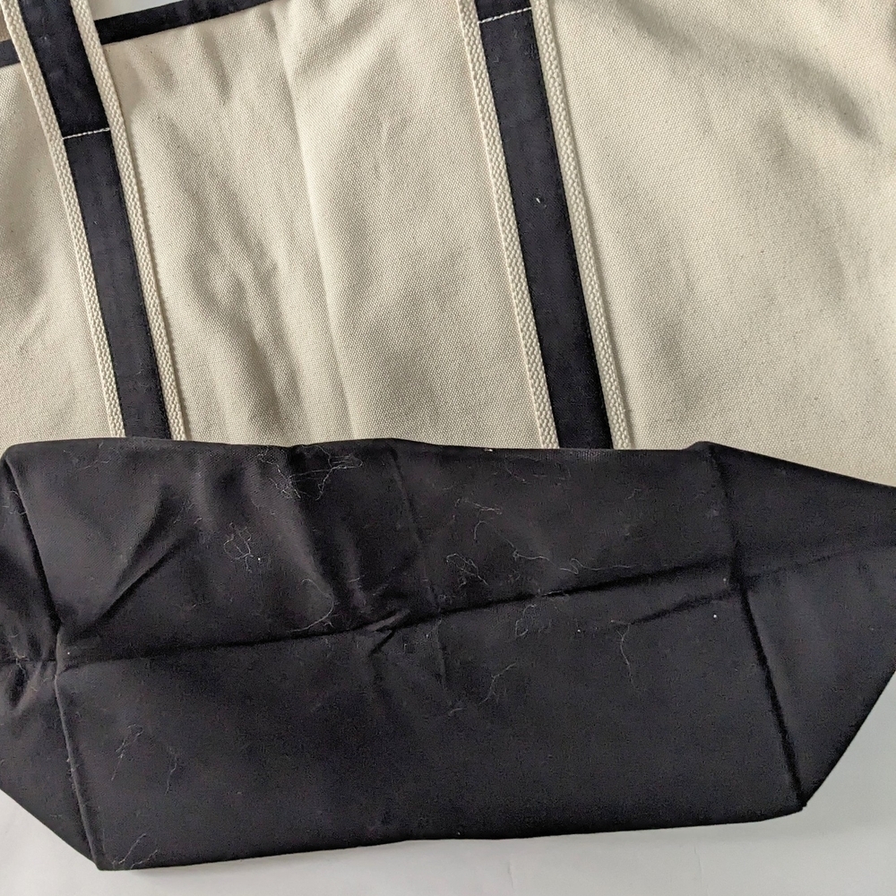 Sturdy But Stylish Canvas Tote with Black Trim & Initial 'J' - Picture 7 of 8
